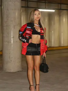 Cool Streets Bomber Jacket - Red