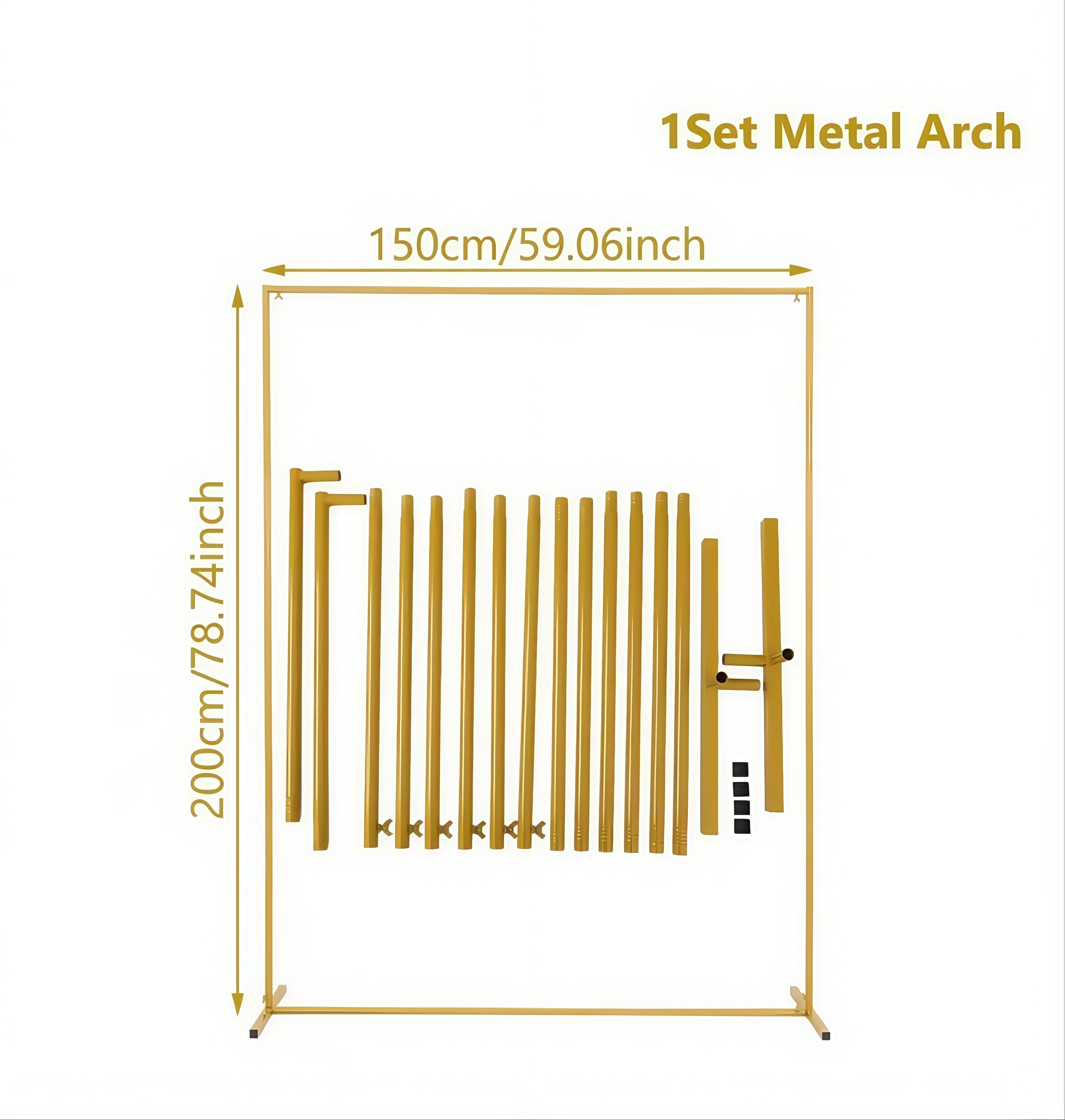 holiday decor deals scene arrangement Golden Rectangular Metal Arch Stand for Wedding, Birthday Party & Balloon Backdrop | Heavy Duty Iron Frame for Event Decor Level Up Your Event Aesthetic Built to Last Decorating Design  Heavy Duty Iron Frame  banners