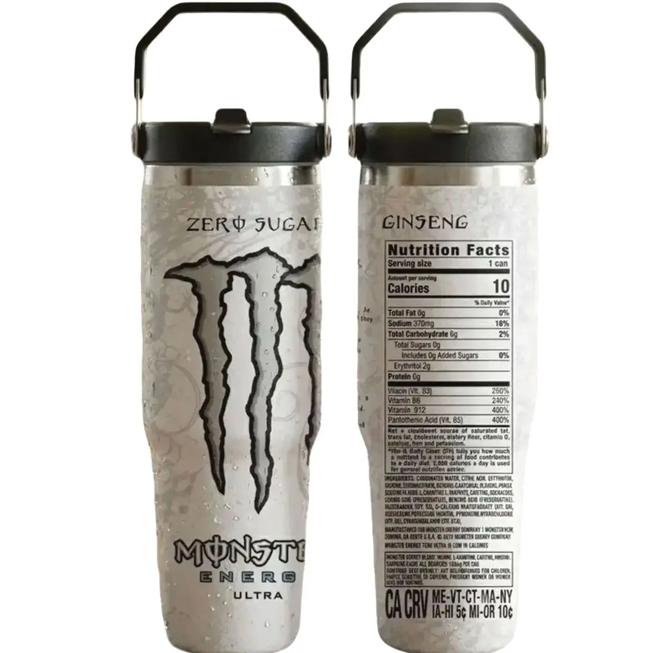 Stainless Steel Energy Drink Tumbler Cup - 20oz/30oz Detachable Aesthetic Rose Mug, Ideal for Gym Lovers, 2026 Gift Idea