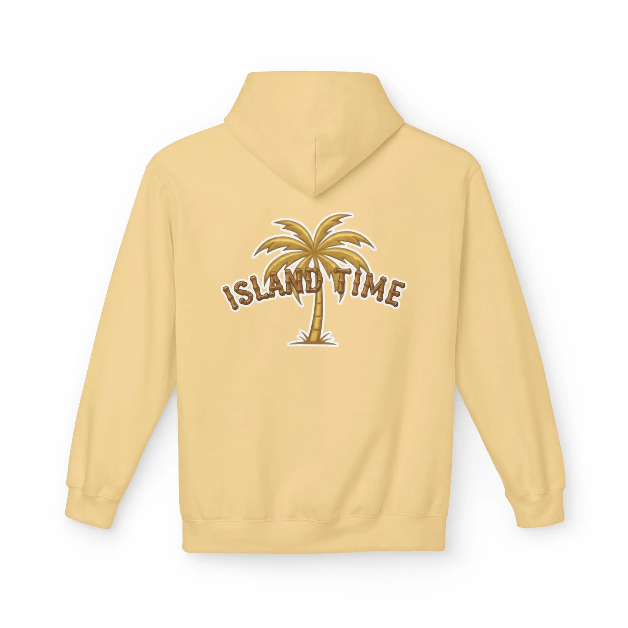 Island Time Logo Hoodie | Sweatshirt Cotton Pullover Soft Sun-warm Lightweight Sturdy Unisex Casual Wear for Boat Mornings & Sandy Walks Pocket Beach Beachwear