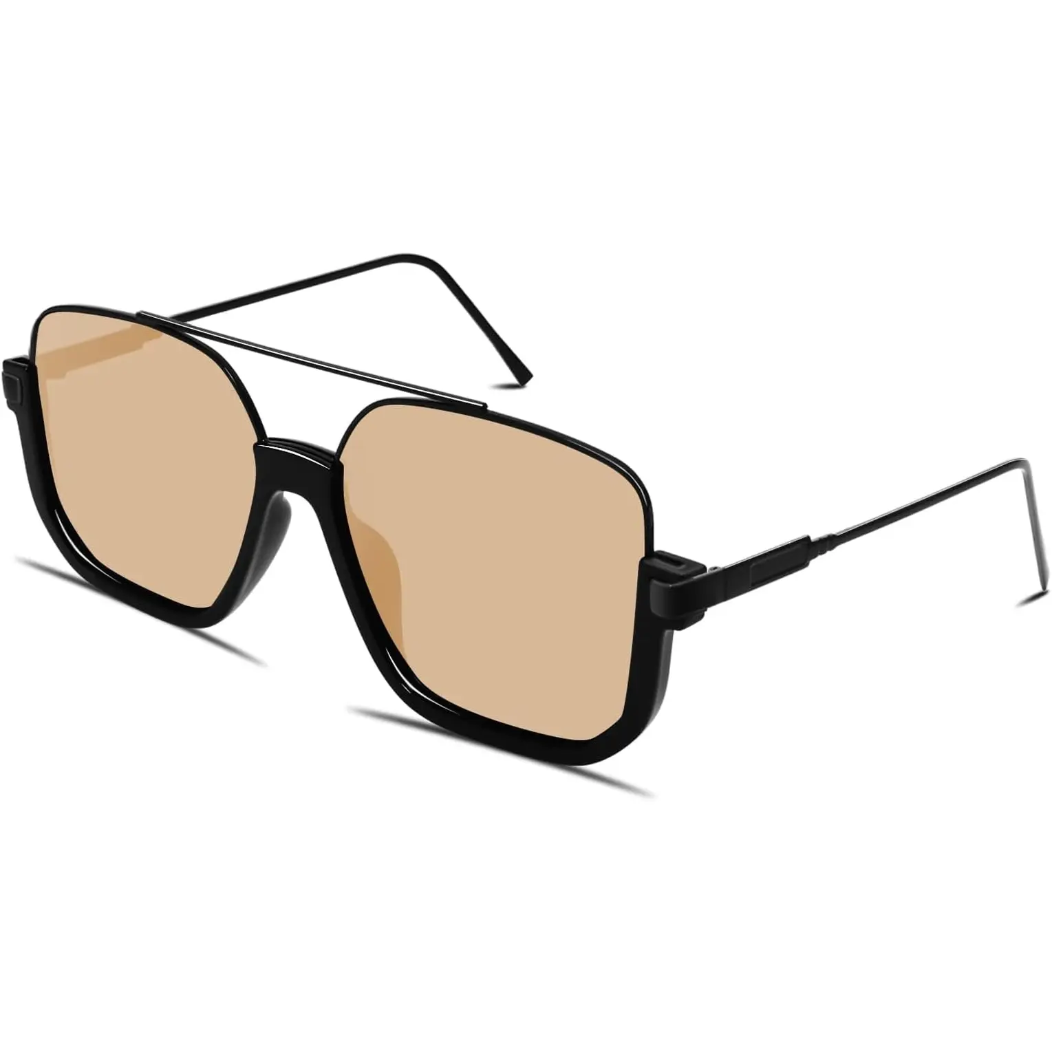 Retro Oversized Aviator Sunglasses for Women Men Square  display picture 1