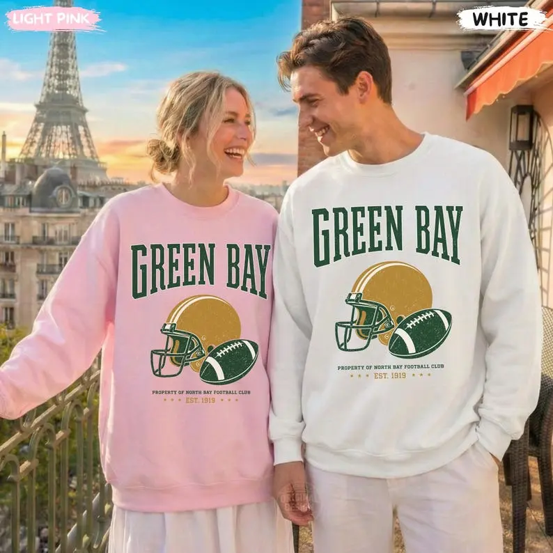 Green Bay Football Vintage Sweatshirt, Retro Green Bay Football 90s Sweatshirt, Game Day Sweatshirt, Green Bay Sweatshirt