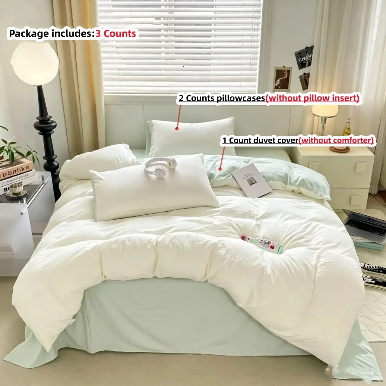 3pcs Pure Color Hotel Style Bedding Set, Bedset, Includes 1 duvet cover and 2 Pillowcases, Zippered, Easy Wash, Soft Fabric, Suitable for All Seasons, Hotel Quality Bedding, Soft Bedding Sets