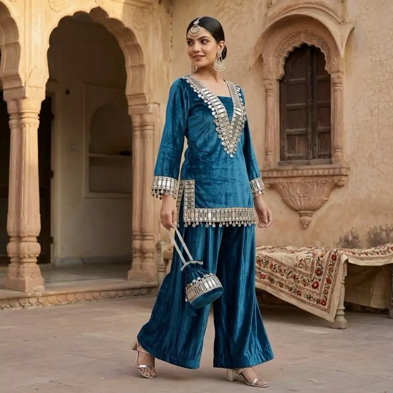 Traditional Indian-Pakistani Women's Ethnic Dress for Casual & Festive Occasions Fit Womenswear