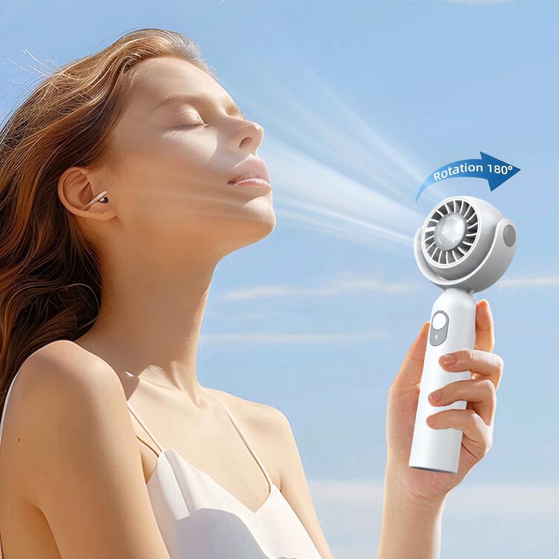 Portable Fan, USB Rechargeable Handheld Mini Fan, Handy Multifunction 3 Speed Hanging Fan,Wearable Personal Fan for Indoor Outdoor Sports & Travel