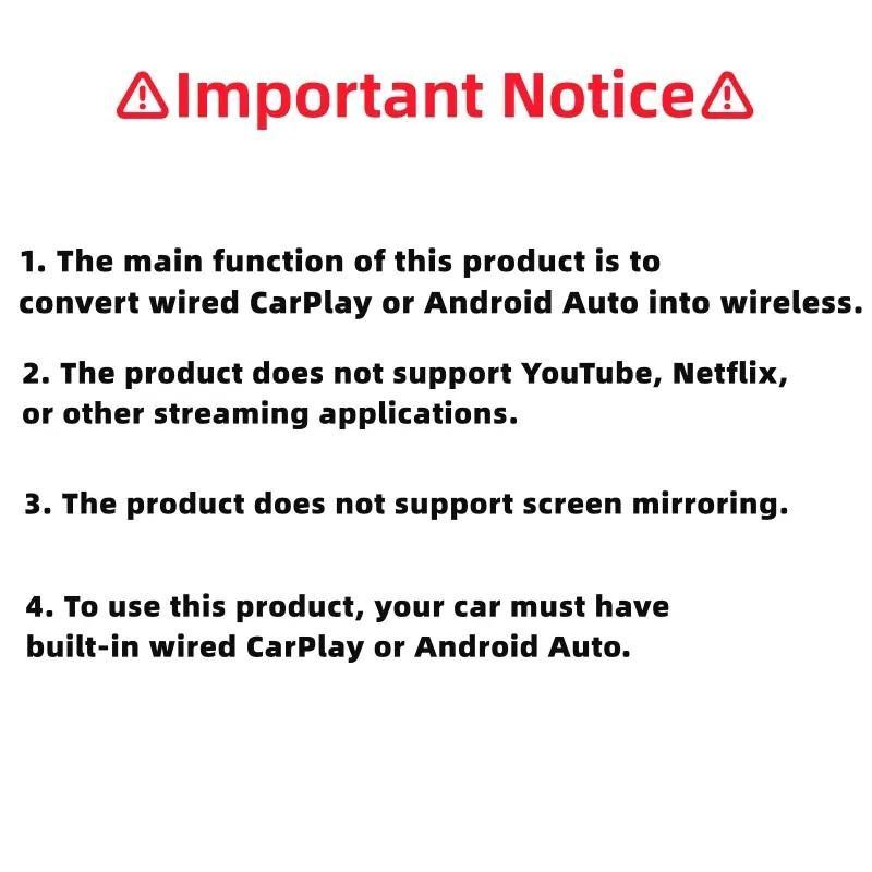 Wireless CarPlay Adapter for iPhone and Android, Bluetooth CarPlay USB C Plug and Play, CarPlay Adapter for Older Cars, Wireless Connection for Easy Driving