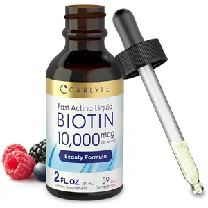Carlyle Liquid Biotin 10000mcg | 2 oz | Extra Strength Drops | Vegetarian, Non-GMO, Gluten Free Supplement Carlyle Liquid Biotin 10000mcg | 2 oz | Extra Strength Drops | Vegetarian, Non-GMO, Gluten Free Supplement