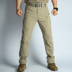 HOMUG Men's Pants, Wear- resistant Cargo Pants, crafted from a new type of breathable 230g/m2 fabric, equipped with large pockets and an elastic waistband, ideal for spring and summer wear as well as outdoor activities.