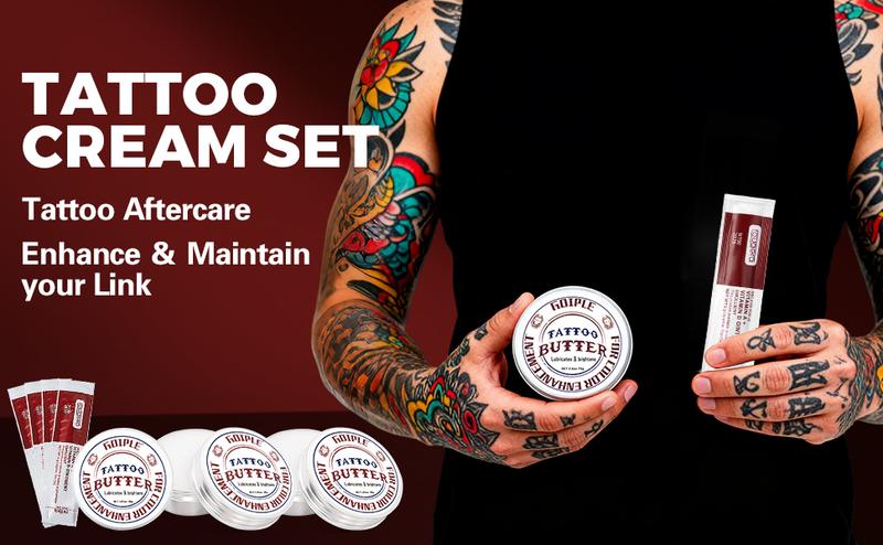 3 Counts Tattoo Aftercare Cream for Before, During, and After Tattoo Process - Scar Repair, Gel, and Protective Balm for New & Older Tattoos