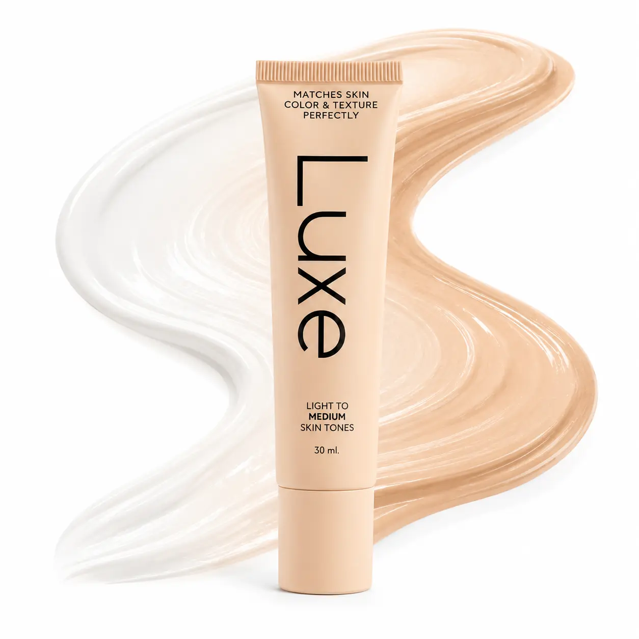 Women's Luxe Color-Changing Liquid Foundation - Flawless Smoothing Buildable Tone Concealer & Foundation, White-to-Tone Adaptive Adults' Makeup, Smart Shade Matching, Lightweight Moisturizing, Natural Finish for Light to Medium Complexions, Any