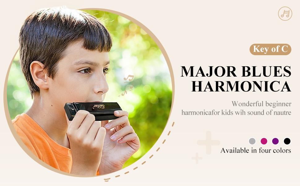 Eastar Major Blues Harmonica, 10 Holes C Key Beginner Harmonica for Kids Children Adults Students, with Hard Case and Cloth, Black Eastar Major Blues Harmonica, 10 Holes C Key Beginner Harmonica for Kids Children Adults Students, with Hard Case and Cloth, Black