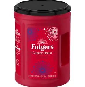 Folgers Classic Roast Medium Roast Ground Coffee, Limited Edition Canister for America’s 250th Anniversary, 40.3 oz