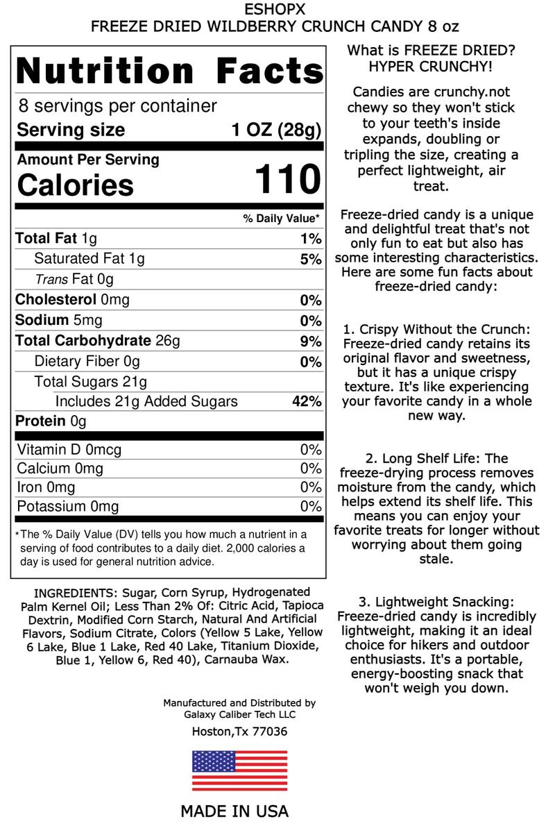 ESHOPX WILD BERRY flavor FREEZE DRIED RAINBOW CANDY bite Snack bag Sweet Bonbon Freeze dried candy ESHOPX WILD BERRY flavor FREEZE DRIED RAINBOW CANDY bite Snack bag Sweet Bonbon Freeze dried candy