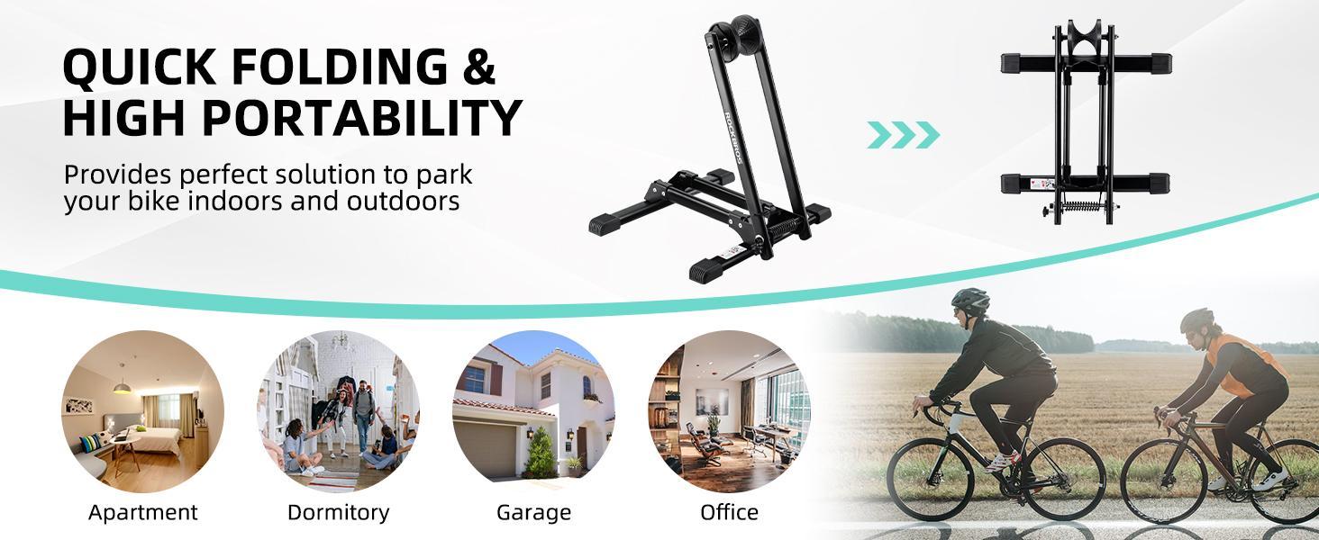 ROCKBROS Foldable Bike Stand Floor Bike Parking Stand Bike Holder 20"-29" Mountain Road Indoor Outdoor Garage Storage ROCKBROS Foldable Bike Stand Floor Bike Parking Stand Bike Holder 20"-29" Mountain Road Indoor Outdoor Garage Storage