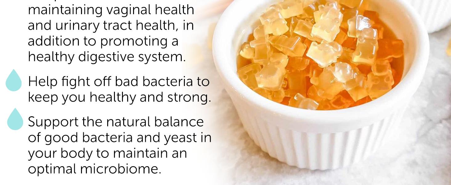 Vaginal Probiotics pH Balance Gummies For Women | Prebiotics and Probiotics for Women | Pineapple gummies for women for ph Balance and Vaginal Health | Vaginal Odor Control 60 Gummies