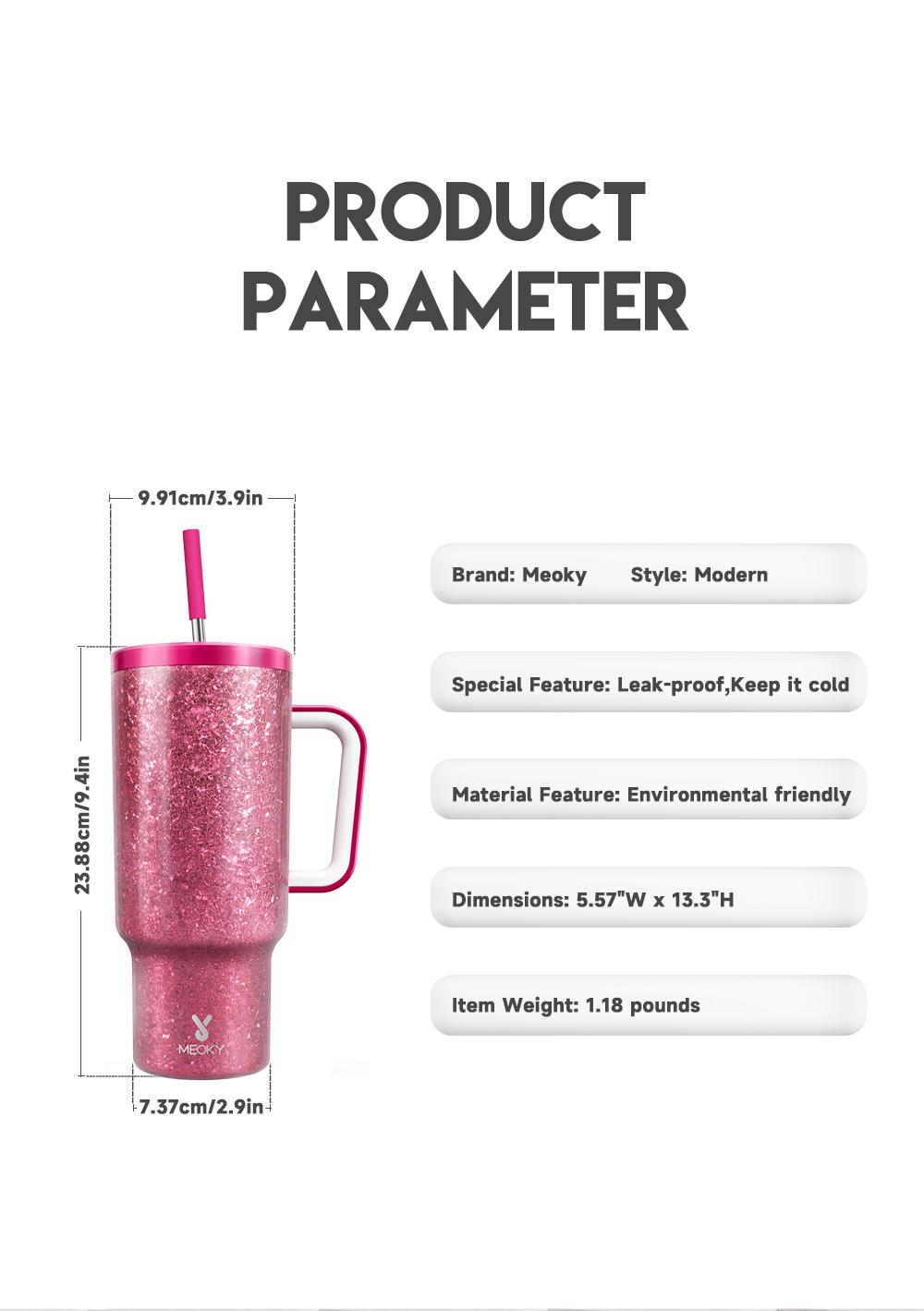 【Meoky Mystery Box】40oz Mystery Meoky Tumbler with Handle and Straw -Leak-proof Lid - Food grade stainless steel Cup - BPA Free - Compatible for Daily use and Traveling (1 Mystery Box 1 cup)