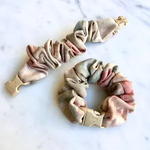 Vintage Floral Buckle Scrunchie - No Snagging, No Tangles