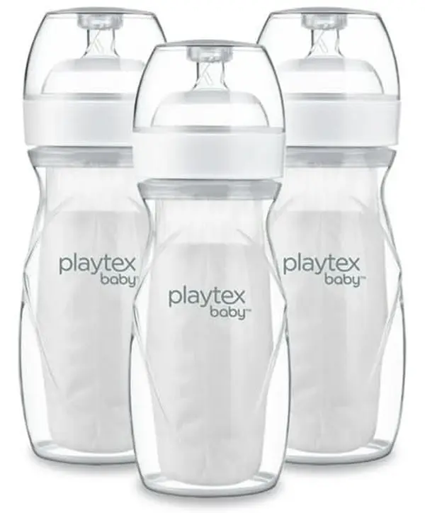 Playtex Baby Anti-Colic 8 oz Nurser Bottles with Drop-Ins Liners, 3-Pack Baby Items for Newborns, Easy-to-Use Nursery Feeding Essentials
