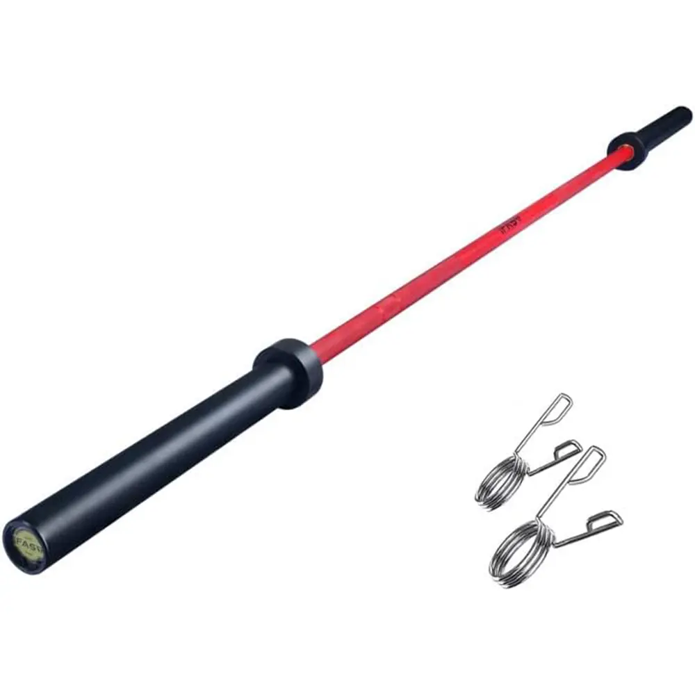 Olympic Barbell Bar 4FT Solid Chrome Barbell with Bearing, 7.2FT Home Gym 2" Weightlifting Bar, 400lbs/1200lbs Weight Capacity weight lift