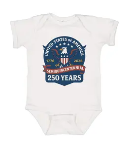 United States of America 250 Years Onesie, Funny Quotes Baby Clothing, Cotton Baby Bodysuit, Baby Shower Gifts