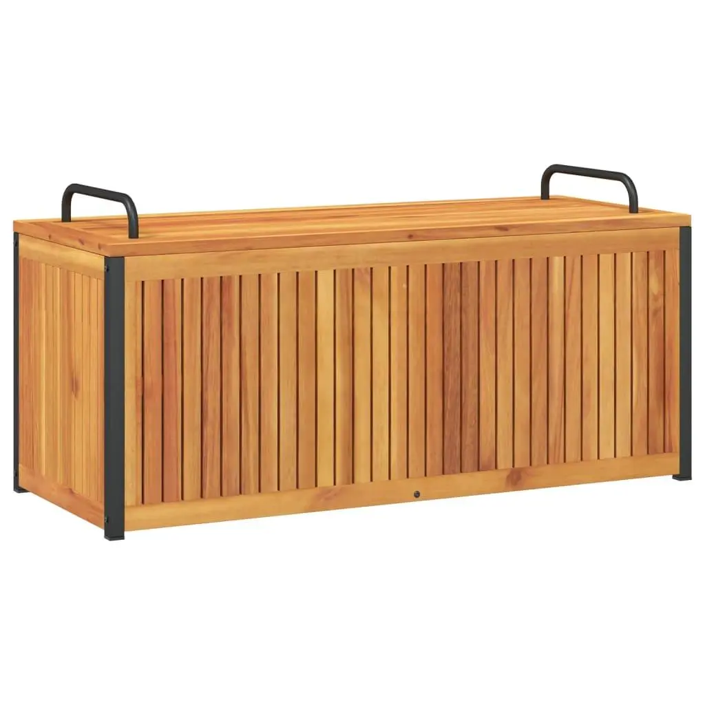 vidaXL Patio Cushion Box, Storage Box, Outdoor Cushion Box, Cushion Container, Garden Cushion Box, Patio Furniture, Solid Wood Acacia and Steel 367609