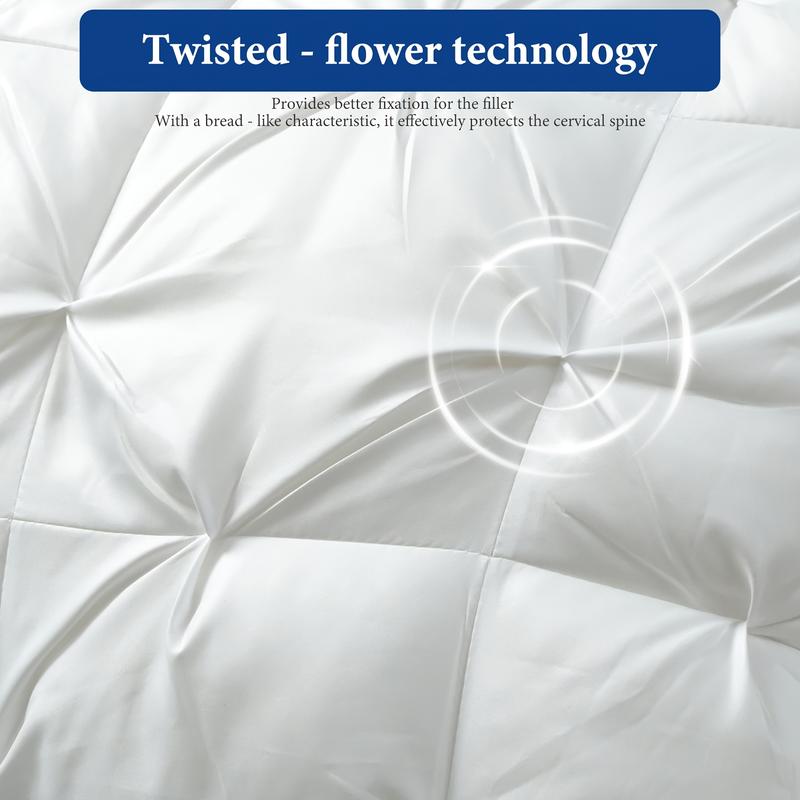 Luxurious Hotel-Quality Pillows - Soft Down Alternative Fill for Side, Back, and Stomach Sleepers - All-Season Comfort and Flattening Resistance