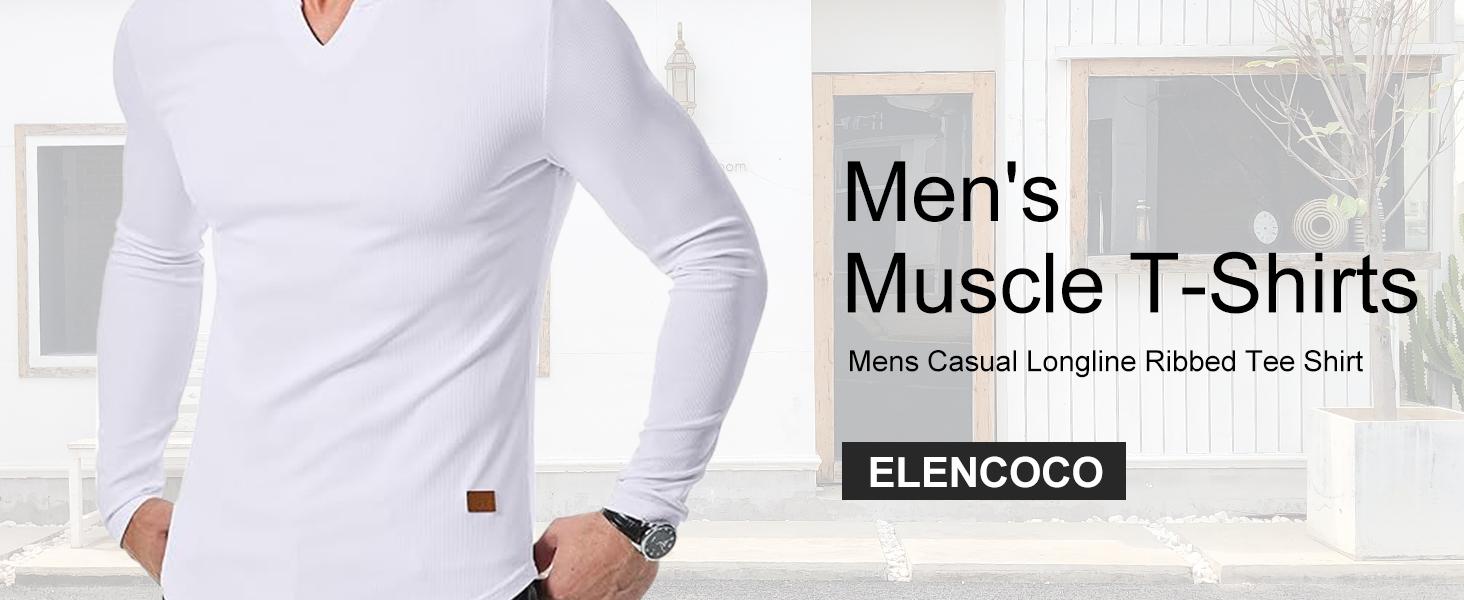 3-Pack Elencoco Mens V-Neck Longline Ribbed Tee Shirts Long Sleeve Muscle T Shirts Casual,Tiktok shop deals,Gifts for him,Valentines day outfit SpringStatements 3-Pack Elencoco Mens V-Neck Longline Ribbed Tee Shirts Long Sleeve Muscle T Shirts Casual,Tiktok shop deals,Gifts for him,Valentines day outfit SpringStatements