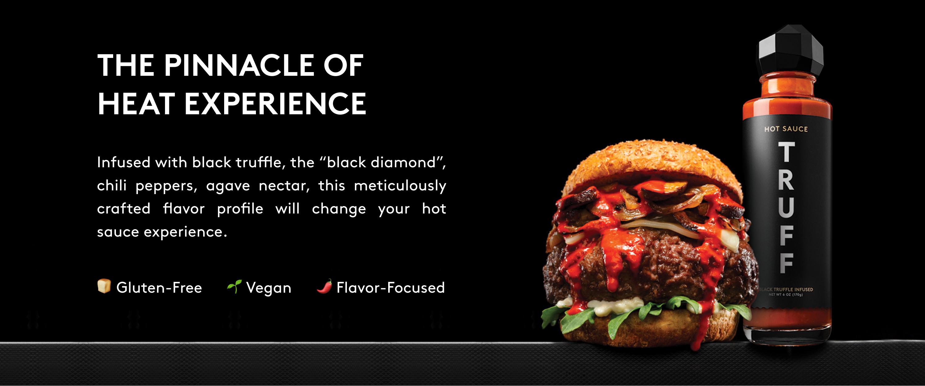 TRUFF Original Hot Sauce, Gourmet Hot Sauce with Ripe Chili Peppers, Black Truffle Oil and Agave Nectar, Truffle Flavor Dip, 6 oz