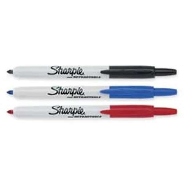 Sharpie Fine Point Retractable Markers - Black Marking Tool for Office Stationery Needs
