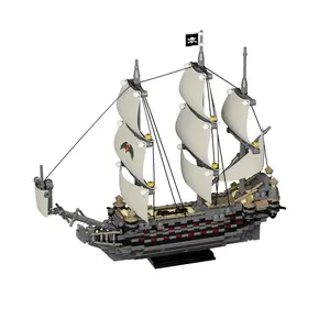Ghost Mary Pirate Ship Building Blocks - Vintage Pirate Style, 1055 Pcs for Realistic Sailing Details, Ideal for Pirate Fans & Family Bonding, Perfect for Desk Decor/DIY Fun