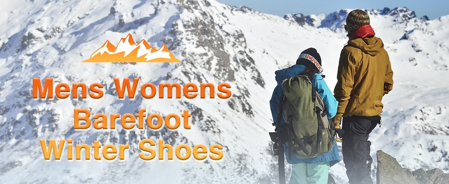 Womens Barefoot Boots Shoes Minimalist Mens Winter Snow Boots Warm Ankle Booties