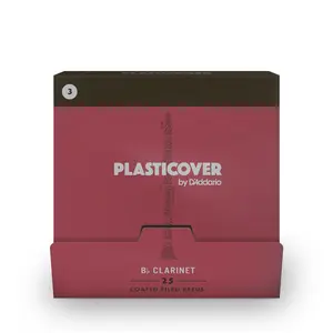 Plasticover by D'Addario Bb Clarinet Reeds Strength 3.0, 25-Pack