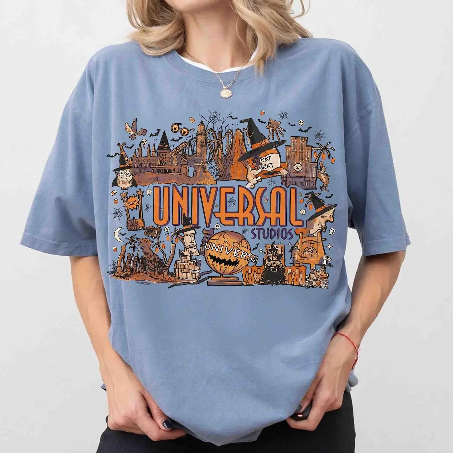 Universal Studios Halloween Comfort Colors Shirt, Castle Spooky Witch Universal Studios 2026 Tee, Hollywood Studios Trip Tee, Theme Park Tee Cotton Fabric
