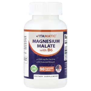 Vitamatic Magnesium Malate with B6, 90 Vegetarian Tablets