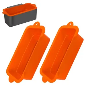 Silicone Grease Cup Liner for Blackstone Grills - Reusable, drip tray design, easy to clean, heat resistant, perfect for grease collection behind frying pans（ 2 Pack ）