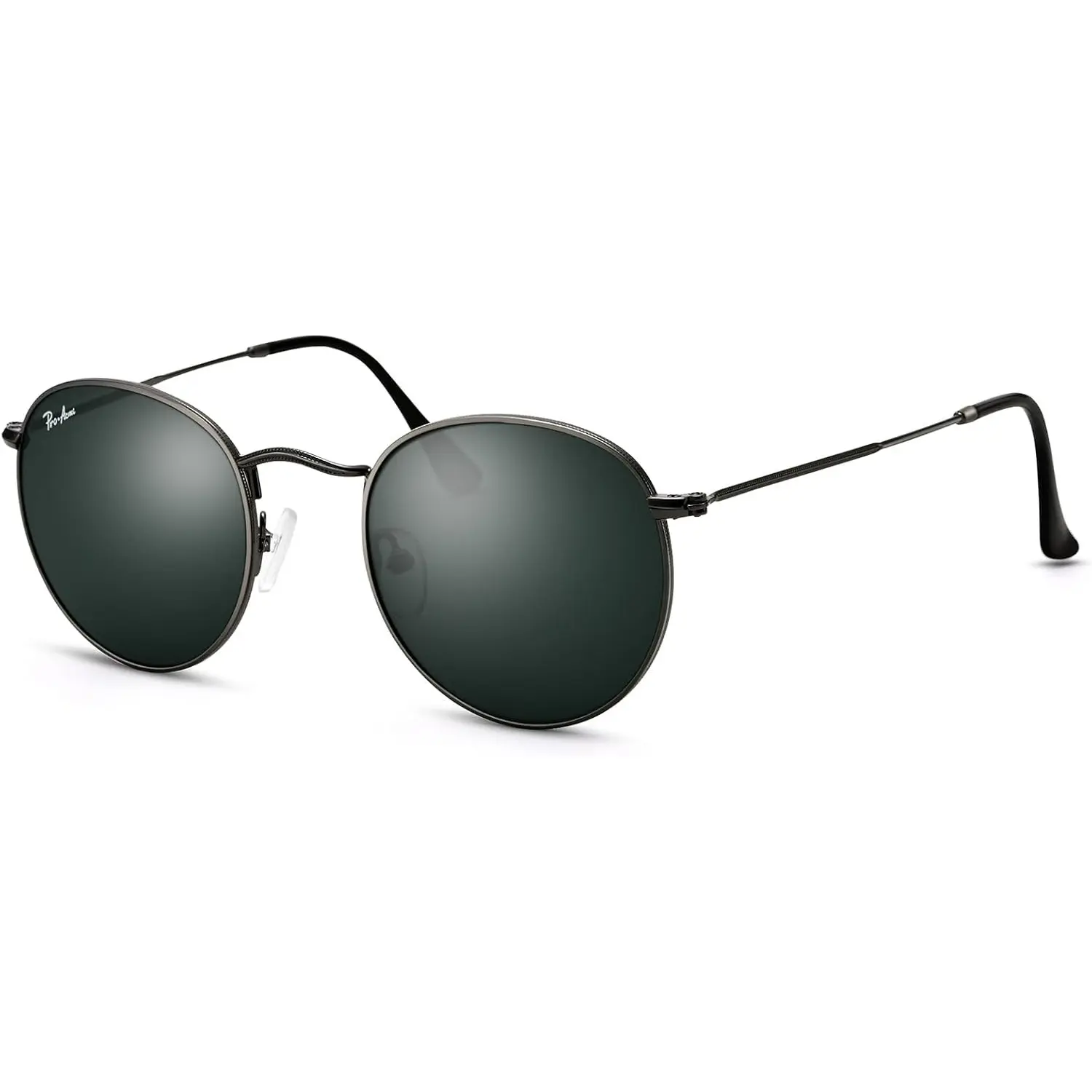 PRO ACME Retro Round Sunglasses – UV400 Protection, Glass Lens Metal Frame, Unisex Vintage Shades