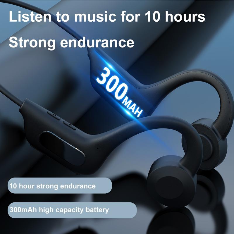 MAGQU Bone Conduction Neckband Wireless Headphones, Sports Open-Ear Earphones - Lightweight & Comfortable, Ultra-Long Battery Life, Waterproof & Sweatproof, Built-in Microphone, Stereo Earbuds (Black) Electronic Audio headphones bluetooth