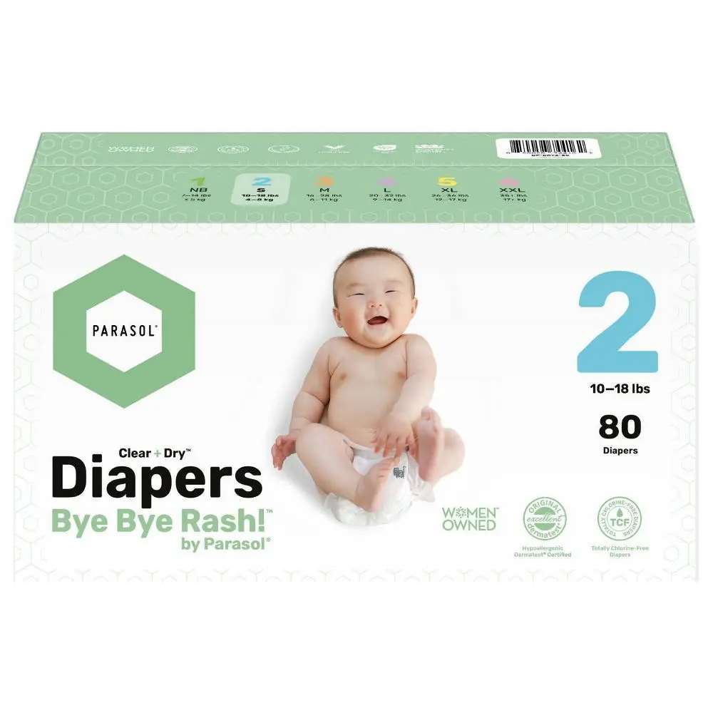 Parasol Clear+Dry Natural Disposable Diapers