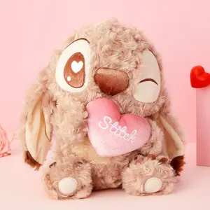 MINISO Stitch Chocolate Scented Plush Toy Set – Double Character Collectible Dolls, Cute Stuffed Animals with Sweet Aroma, Perfect Gift for Kids & Stitch Fans Heart,Valentine's Day Gift