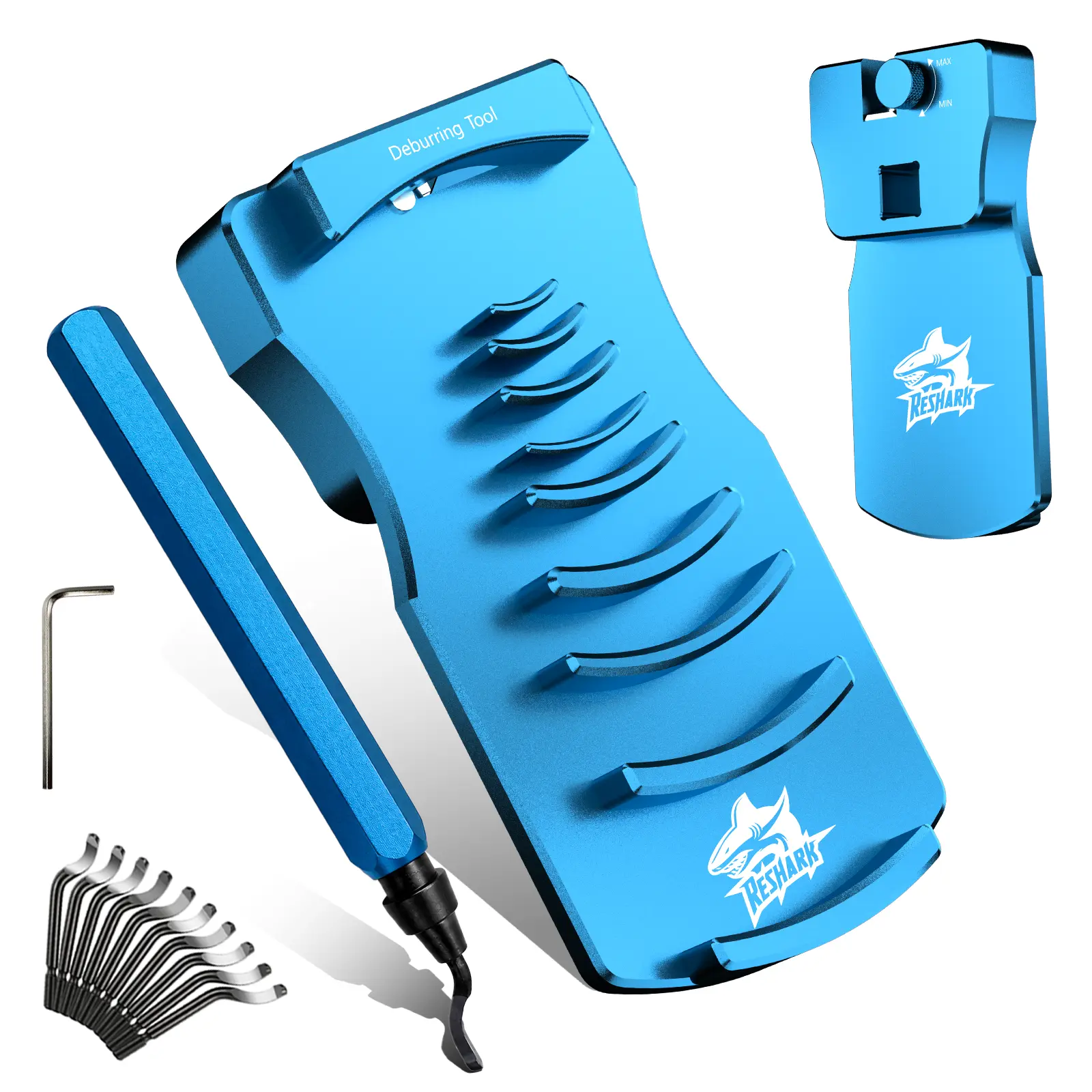 PVC Pipe Deburring Tool, Adjustable Chamfers PVC Chamfer Tool for 9 Sizes: 0.5 Inch to 4 Inch Plastic Pipes, Professional Effective PVC Pipe Reamer for SCH40 PVC, CPVC Pipes