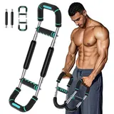 Adjustable Resistance Power Twister Bar - Men's Boost Strength Training Tool, Compact Portable Workout Equipment, Exercise Equipment for Home Workouts, Strengthens Chest and Arm Muscles with Adjustable Handle,outdoorfun