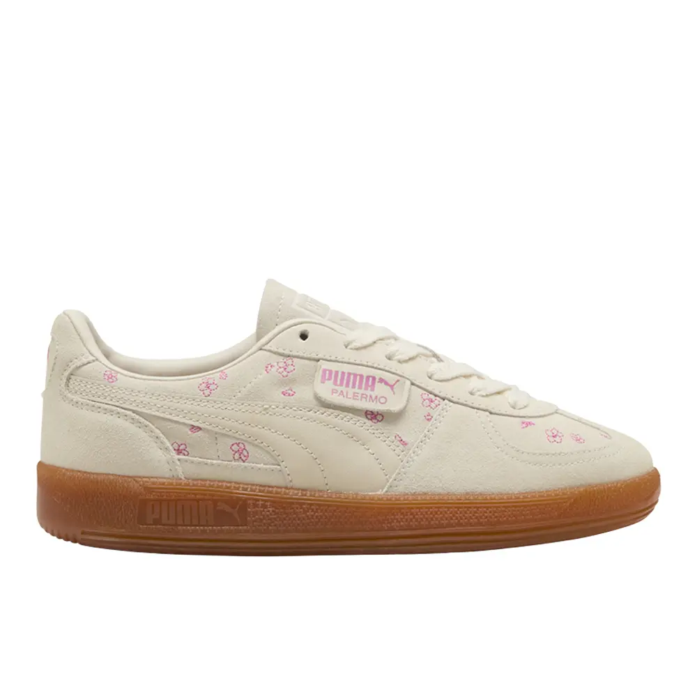 PUMA Womens Palermo Cherry Blossom Ii Lace Up Sneakers Shoes Casual - Off White