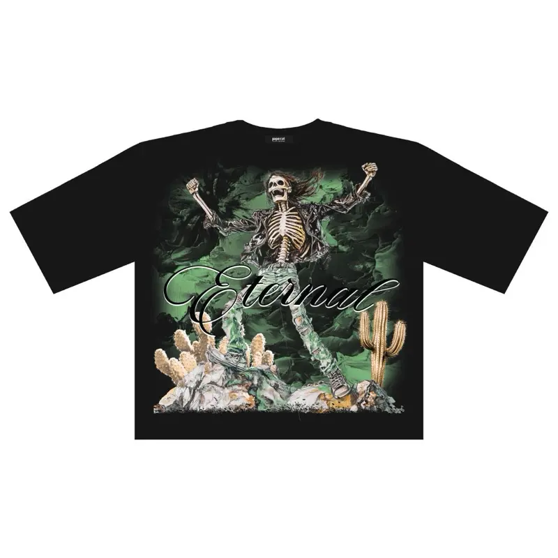 Oversized black and green T-shirt Oversized black and green T-shirt