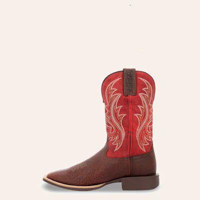 Durango Men's Shyloh Mahogany & Dynamite Red Wide Square Toe Cowboy Boots Durango Men's Shyloh Mahogany & Dynamite Red Wide Square Toe Cowboy Boots