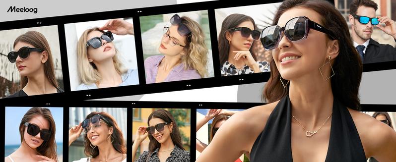 Meeloog Polarized Fit Over Glasses Sunglasses for Women Men Square Oversized Lightweight TR90 Frame TRAC Lens UV400 Protection ST2106 Trendy Beach Eyewear