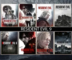 Resident Evil 9 Requiem Poster Print, Leon Kennedy Survival Horror Game Wall Art, Umbrella Corporation Inspired Artwork, Horror Gaming Room Decor, RE9 Fan Art, Resident Evil Fans Art Gift
