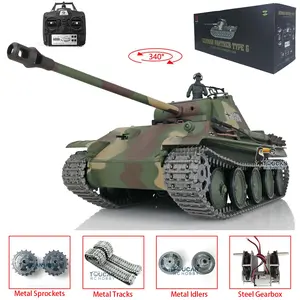 Henglong 1/16 Scale 7.0 Upgraded German Panther G RTR RC Tank 3879 Metal Tracks