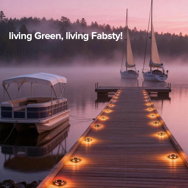 Solar Driveway Lights Outdoor, RGB Color Solar Deck & Dock Lights, IP68 Waterproof, 3 Dynamic Light Modes for Driveway, Walkway, Garden & Step