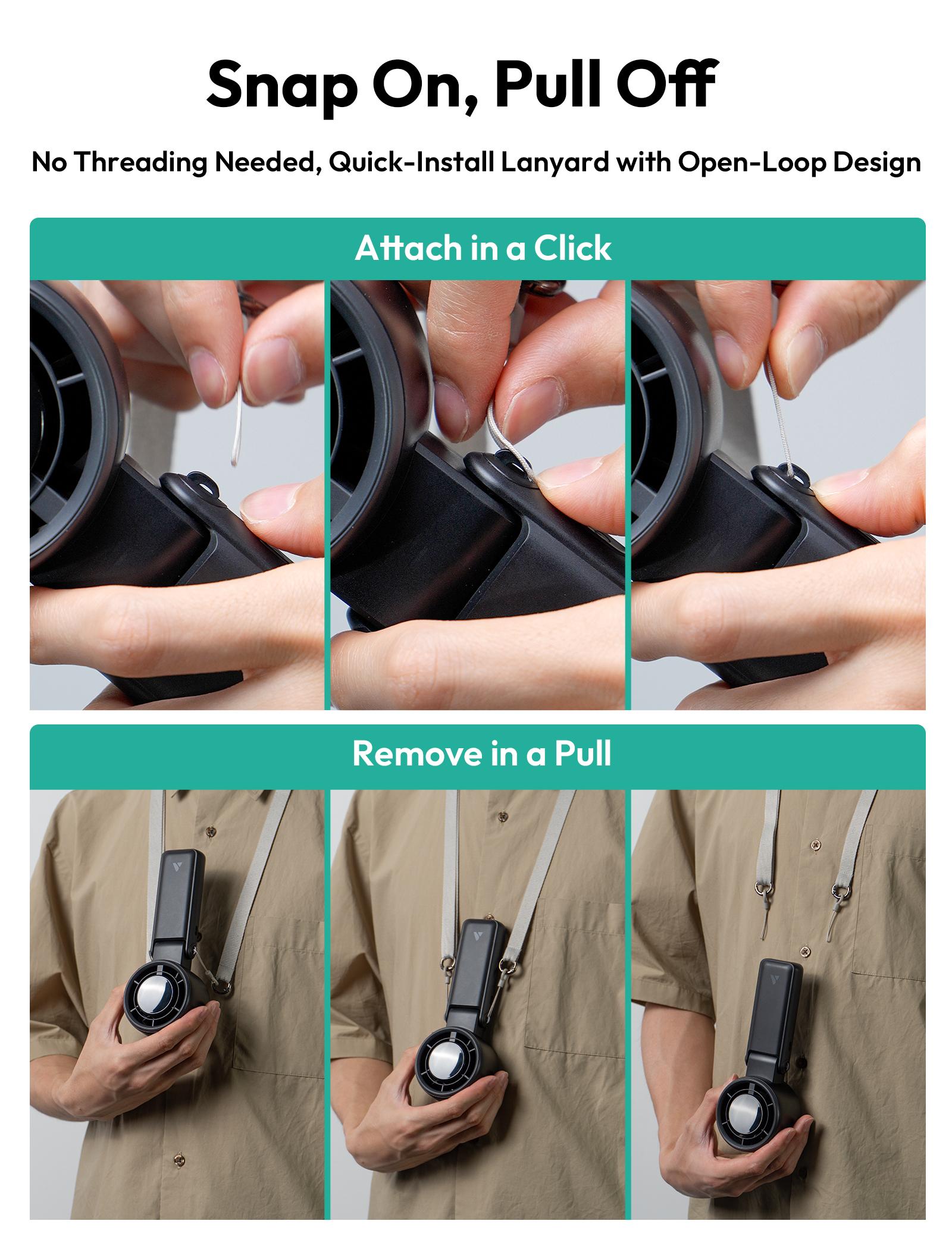 Aecooly 3-in-1 Portable Fan, Turbo Handheld USB Fan, Rechargeable Mini Pocket Fans, 24H Battery, Foldable for Travel, Summer, Gifts for Women,Summervibes，dealsforyoudays