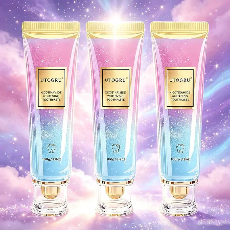 Niacinamide Toothpaste, New Fast-Acting Whitening Formula - Infused with Natural Aloe Vera & Mint Extracts - for Gentle Fresh Oral Care
